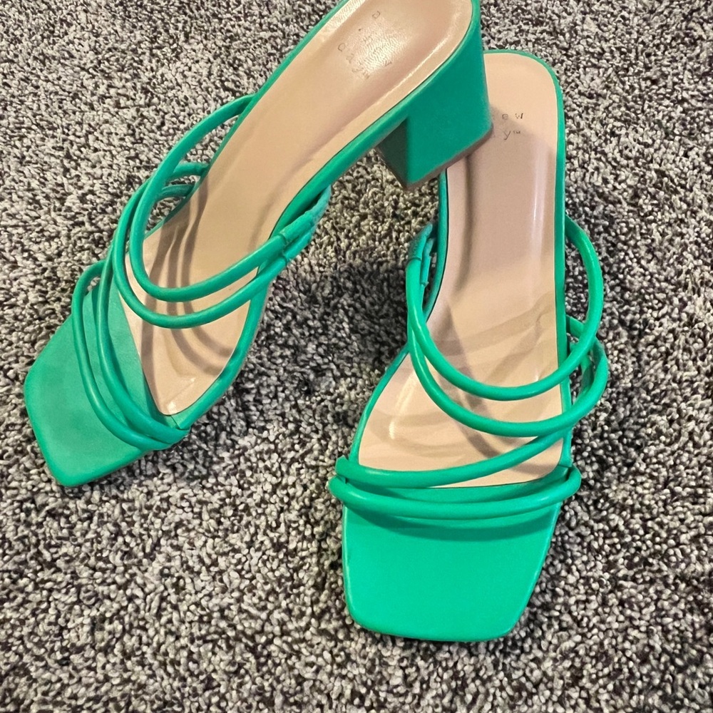 Elegant Green Strappy Women's Heels by A New Day